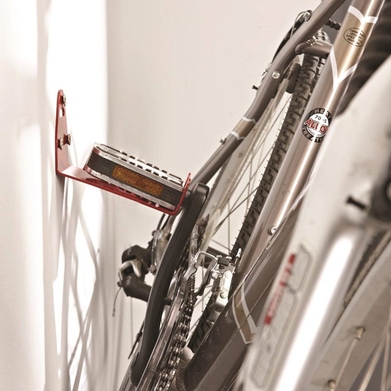 Pedal-mount cycle storage hook