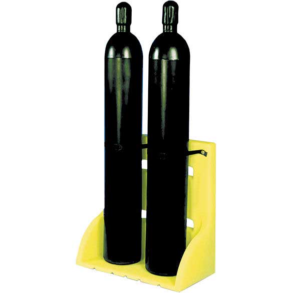 Tough polyethylene gas cylinder wall stand
