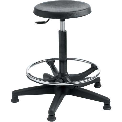 Polyurethane operator stool with foot ring