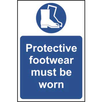 Protective Footwear Must Be Worn Sign