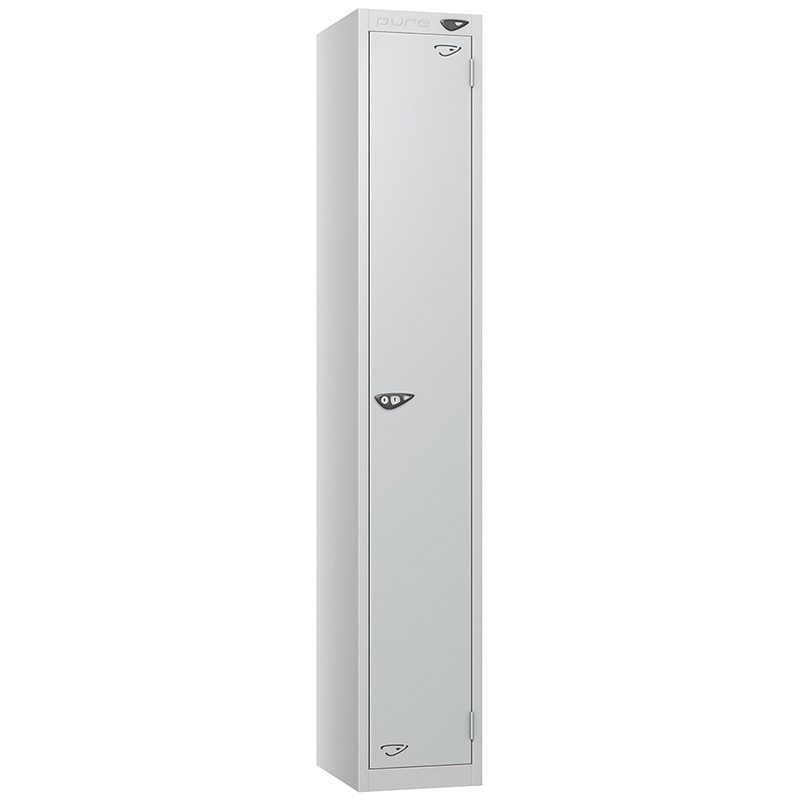 Pure 1-door locker with silver door