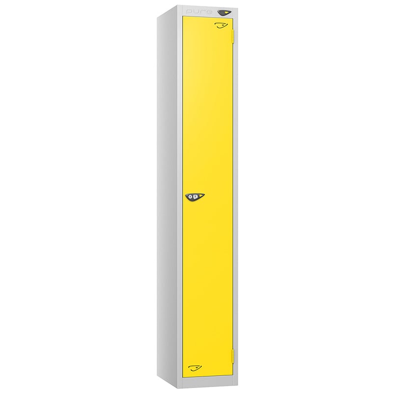 Pure 1-door locker with yellow door