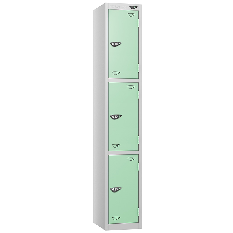 Pure 3-door locker with mint doors