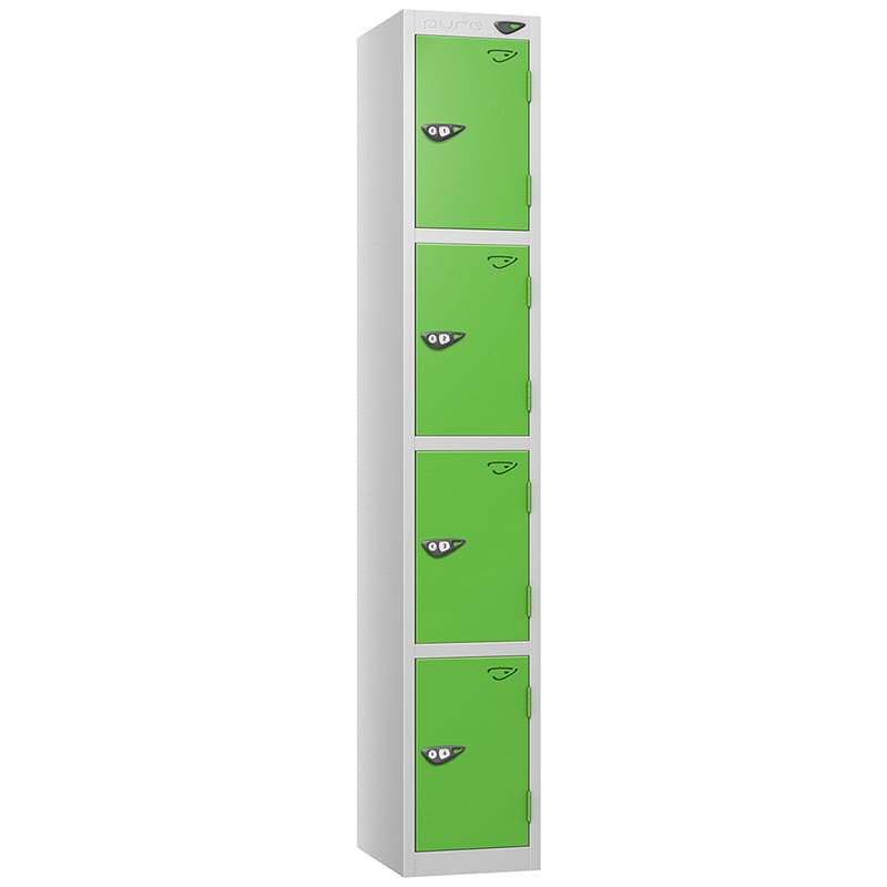 Pure 4-door locker with green doors