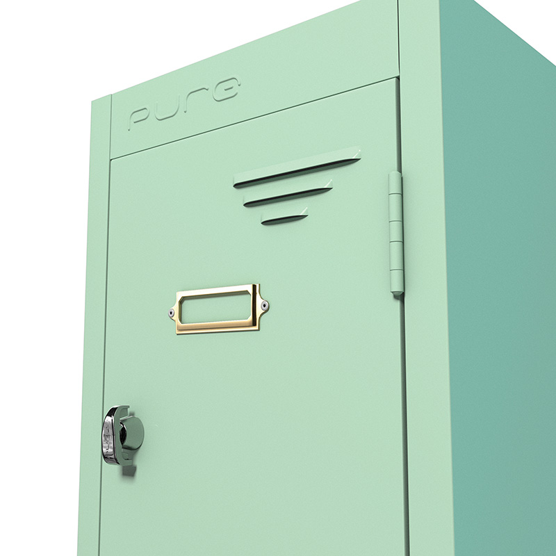 Pure Retro locker with hasp lock for use with padlock