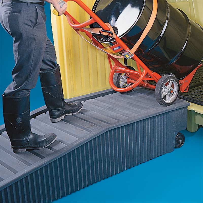 Ramp used for easy access to Hazard Hut drum storage unit