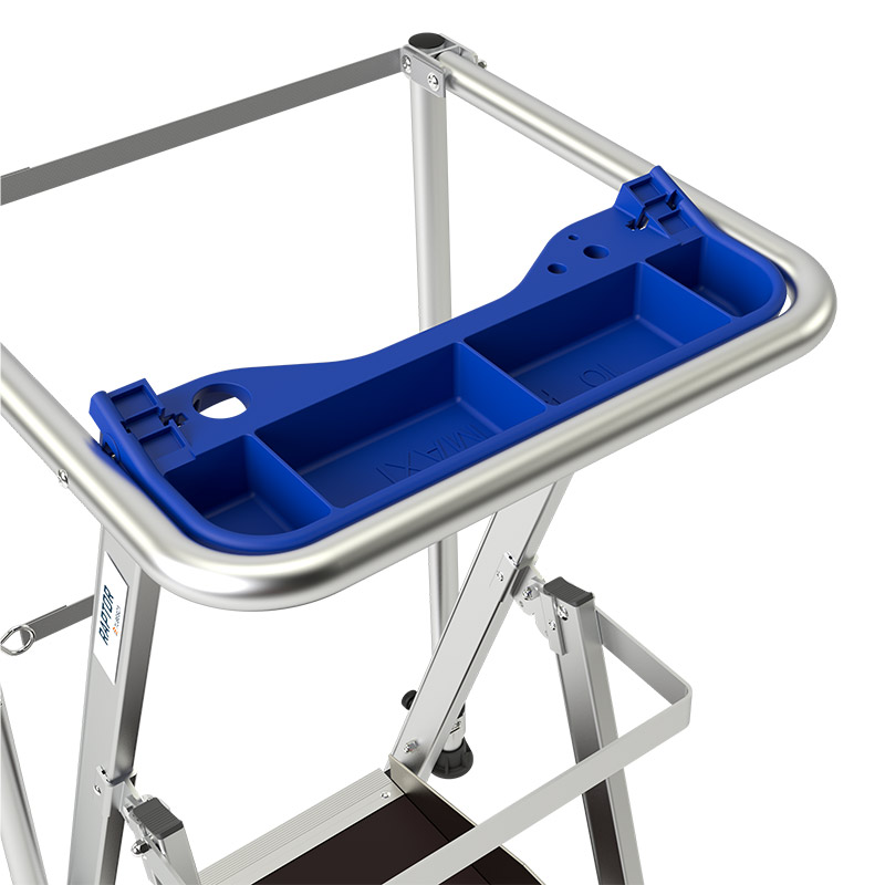 Raptor podium steps tool tray