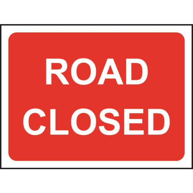 Rectangular Road Closed Road Traffic Sign
