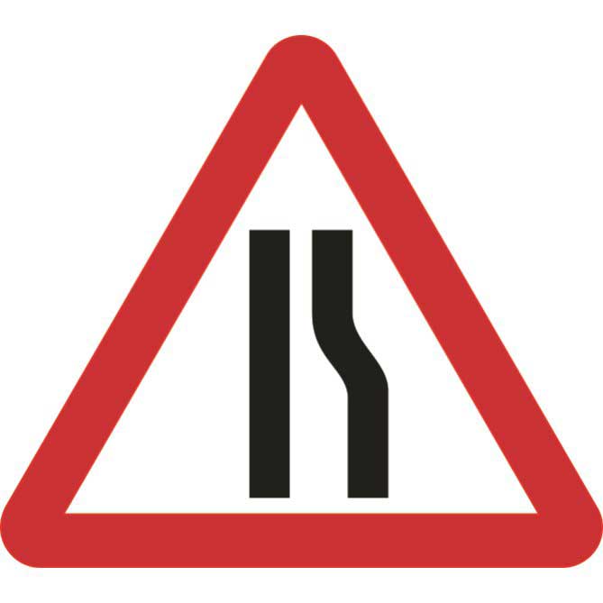 Road Narrows Right Roll-up Sign