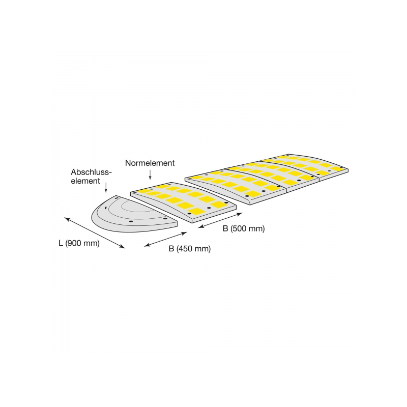 SafeRide extra-deep speed hump dimensions