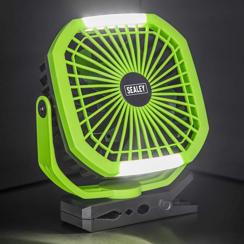 Sealey 8 inch fan with worklight
