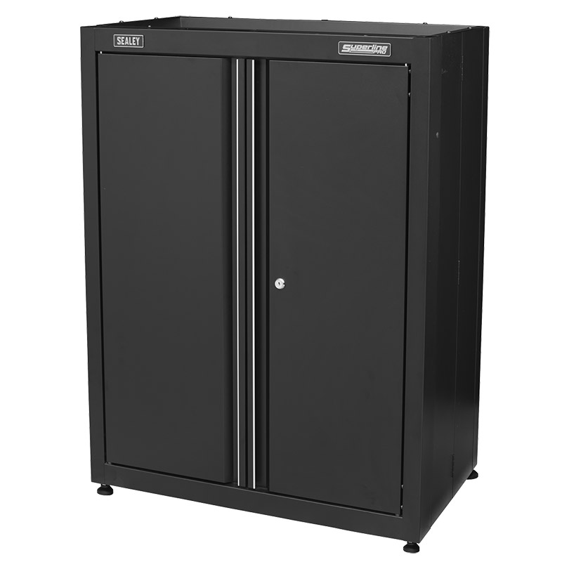 Sealey Superline Pro black steel stacking cabinet