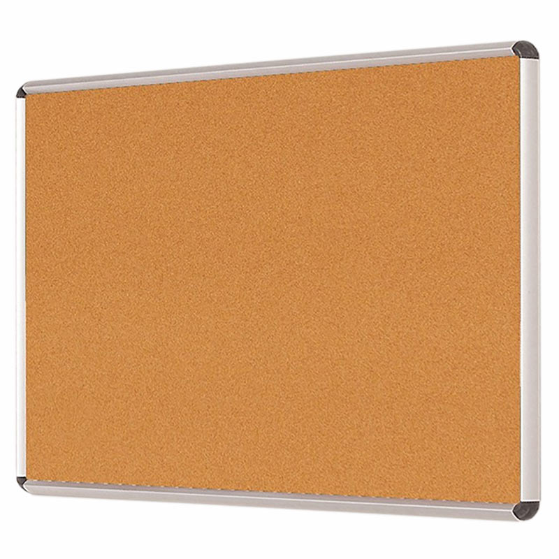 Shield cork noticeboard with attractive aluminium frame