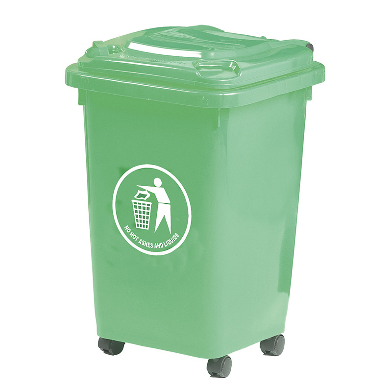 50L green indoor wheelie bin