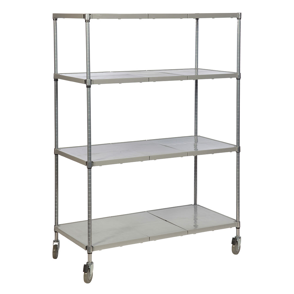 Solid Polymer Shelving system with 4 shelves