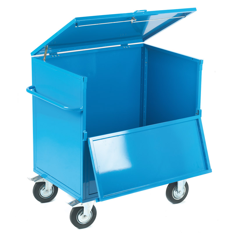 Solid Steel Lockable Security Trolley