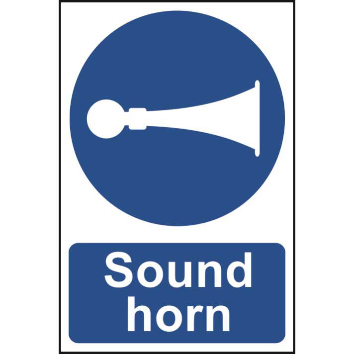 Sound horn sign - 300 x 200mm