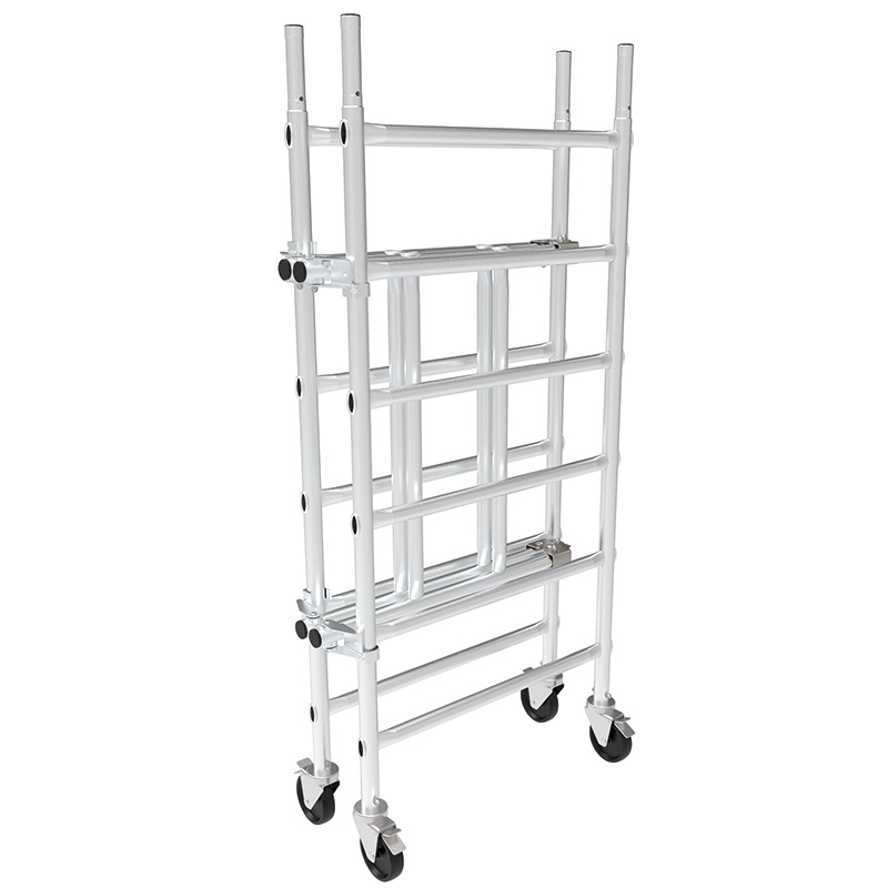 Speedy portable scaffold tower folded