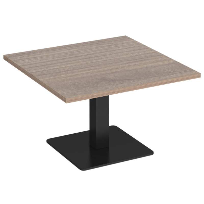Square coffee table with square base