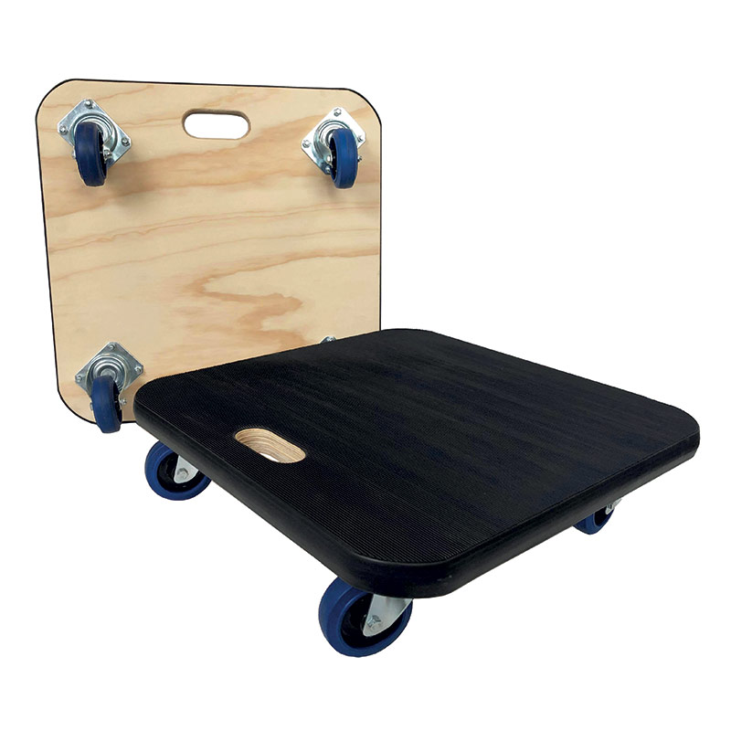 Square Skate Dolly with Rubber Surface and Bumpers