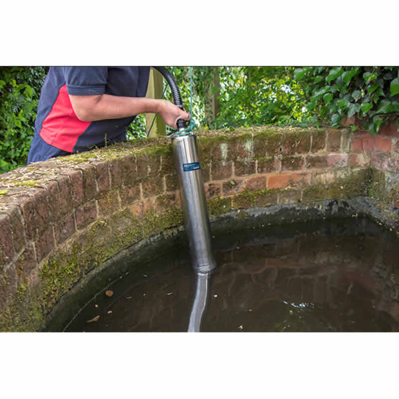 Stainless steel pump in use