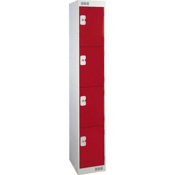 Browns metal locker with 4 compartments