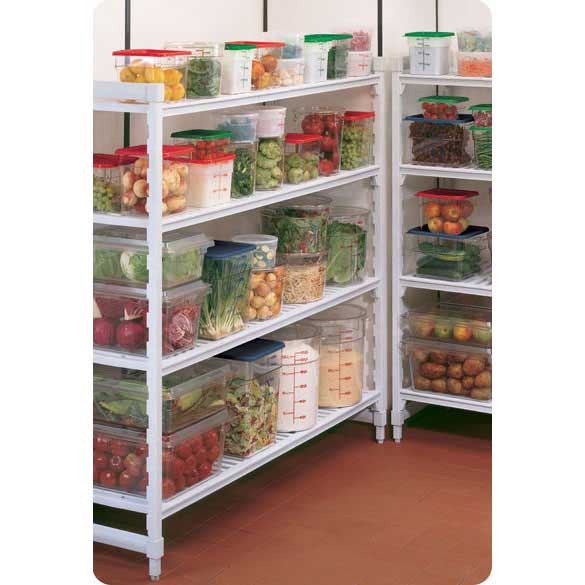 Steel Core Polypropylene Shelving used for Food Storage