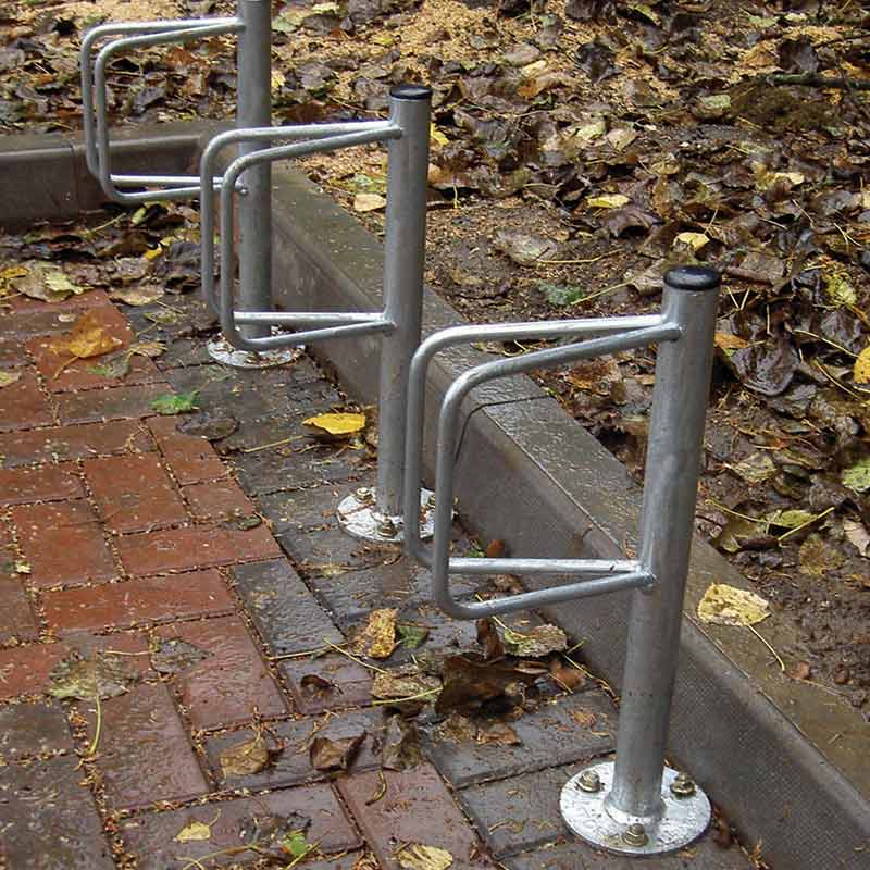 Surface-mount single bike rack