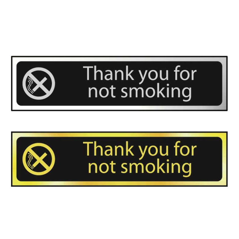 Thank You For Not Smoking Mini Door Sign