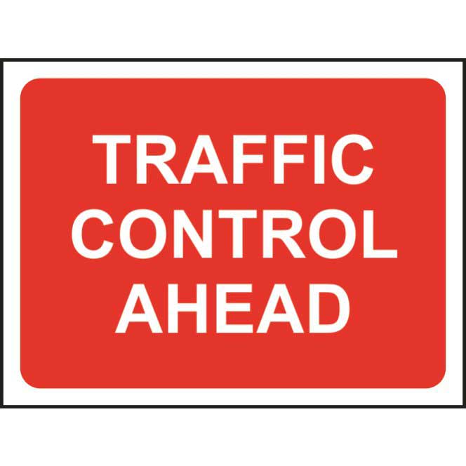 Traffic Control Ahead Road Sign