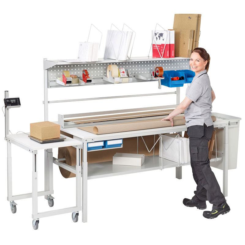 300kg Treston packing workbench with accessories