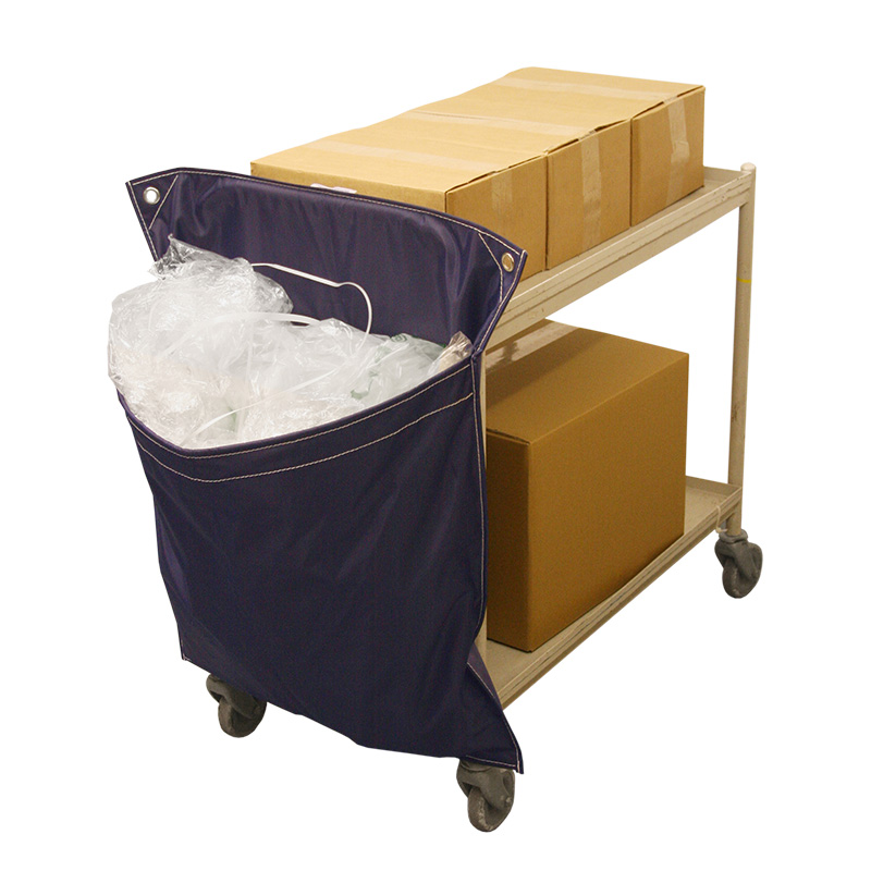 Racksack trolley-mounted waste recycling sack