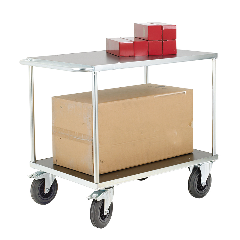 Two Tier Electro Galvanised Service Trolley