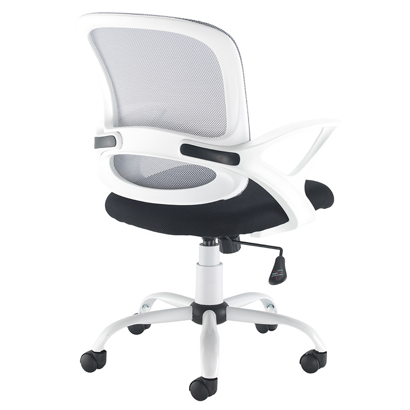 Tyler office chair with mesh back and white frame