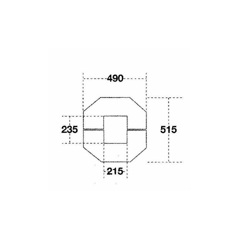 Beam protector diagram UBP4 - 945 x 490 x 515mm