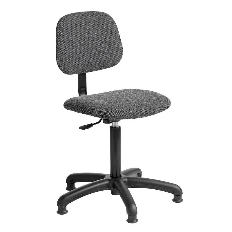 Charcoal fabric upholstered operator chair