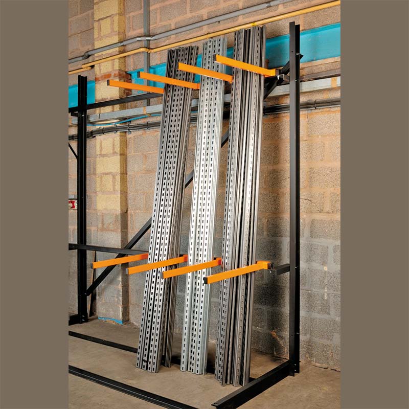 Single-sided vertical storage racking