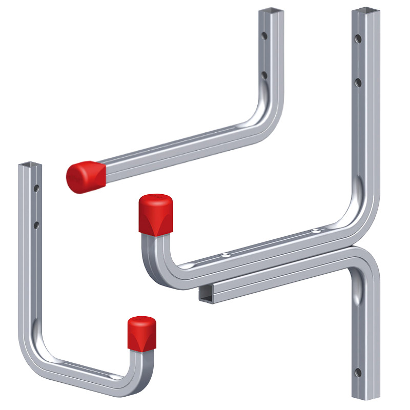 Wall-Mounted Aluminium Hooks