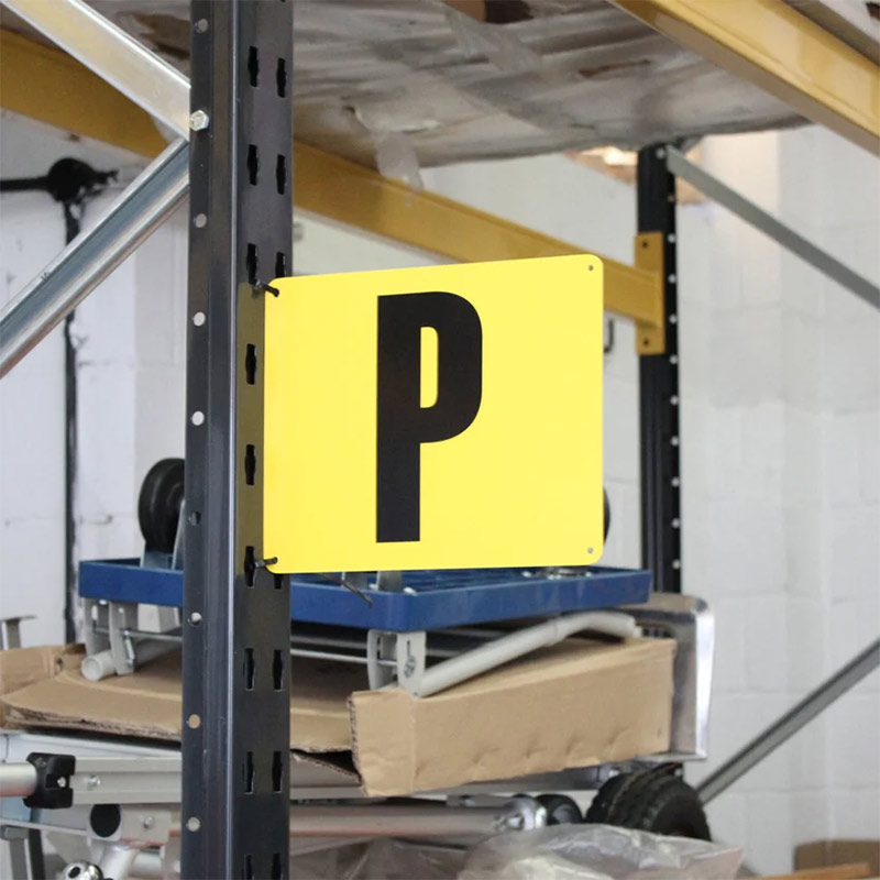Warehouse ailse marker sign - flat with driled corners AM21