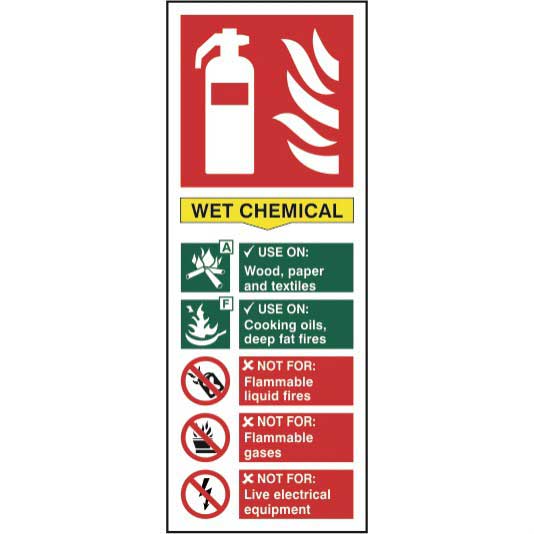 Wet Chemical Fire Extinguisher Sign