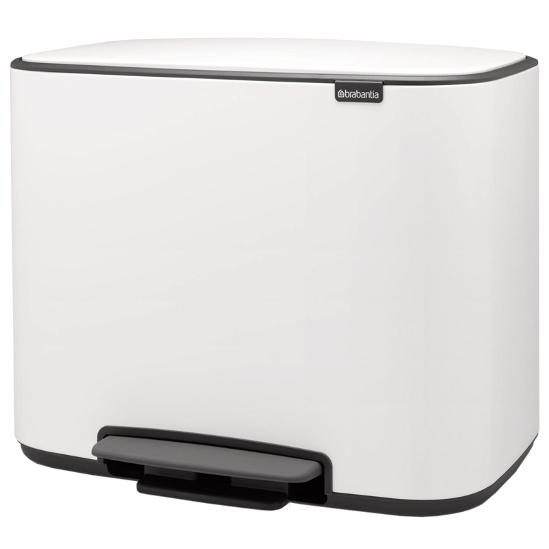 White Brabantia triple pedal bin
