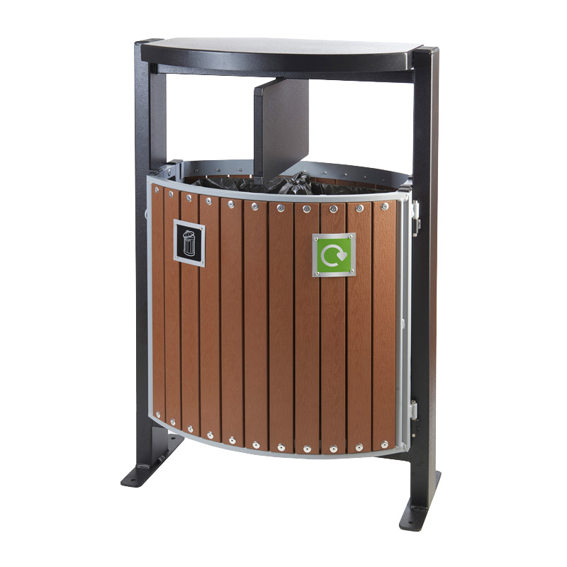 Walnut External Litter Bin