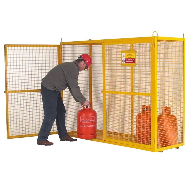 Yellow Wire Mesh Security Cages