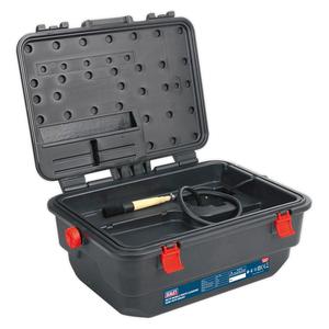 16L Mobile Parts Cleaning Tank with Built-in Brush