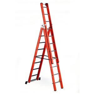 Combination ladder made from fibreglass