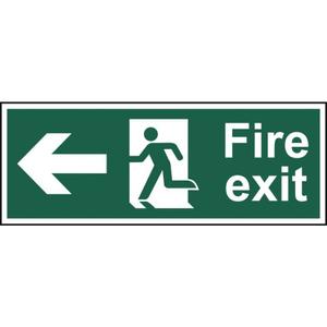BS Fire Exit Arrow Left Sign