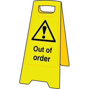 Caution Out of Order Floor Sign Stand