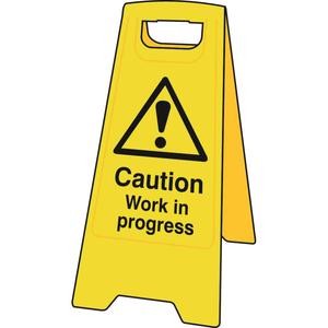 Caution Work in Progress Floor Sign Stand