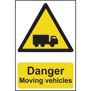 Danger Moving Vehicles Sign