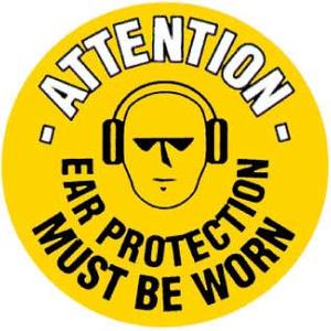 Ear Protection Must Be Worn Graphic Floor Marker